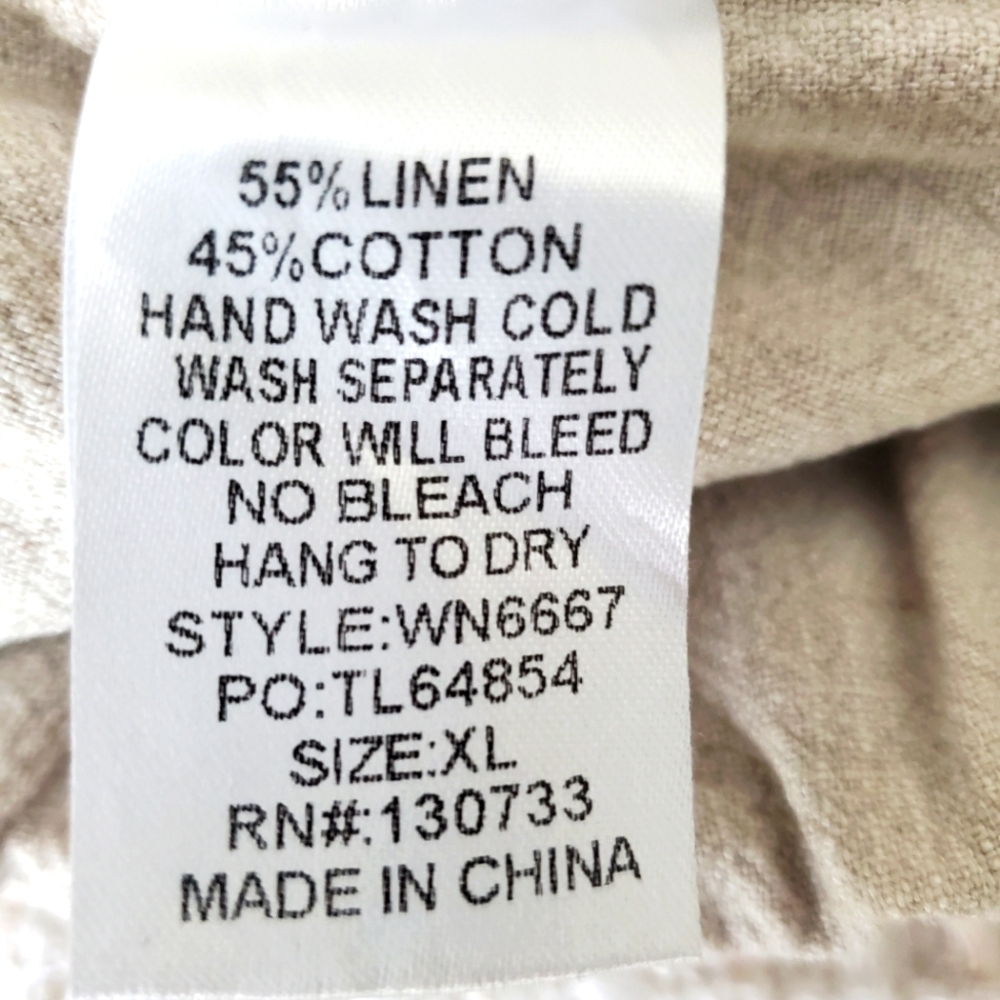 Umgee Wide Leg Linen Blend Frayed Pants - Picture 7 of 7
